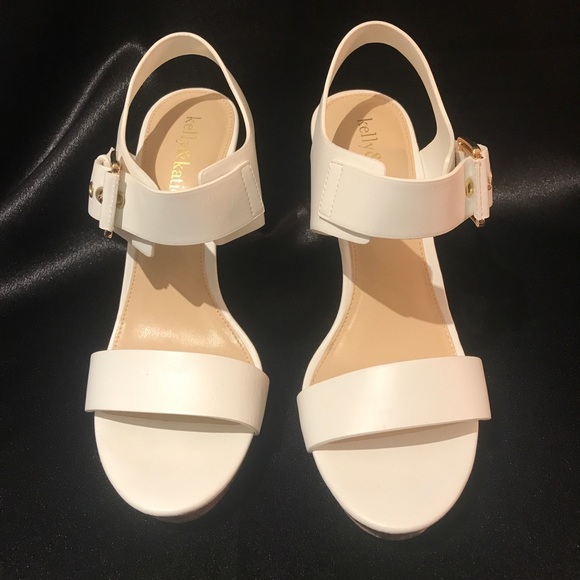 kelly and katie white sandals